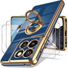 For Motorola Moto G Stylus 2025 case with Plated Gold Edge Soft TPU Protection