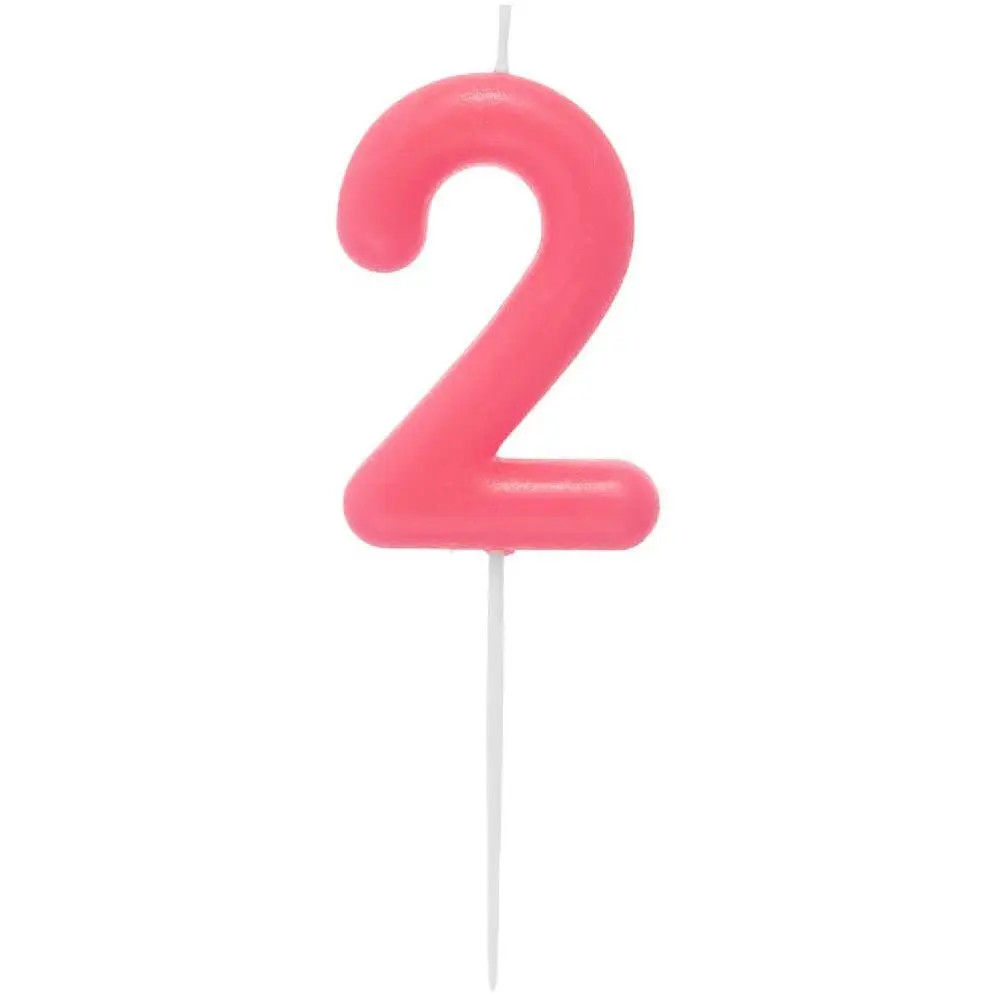 Rico Design Zahlenkerze Neon Pink 2 - Image 2