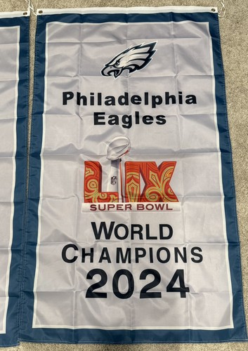 Philadelphia Eagles 2024 LIX Super Bowl Champions Banner /Flag 3’ x 5 ...