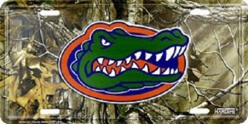 University of Florida Gators Realtree Camo Aluminum Metal License Plate Sign Tag - Picture 1 of 1