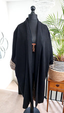 Italian Black Ladies Coat Jacket Plus Size 20 22 24 26 28 Xl Statement Lagenlook