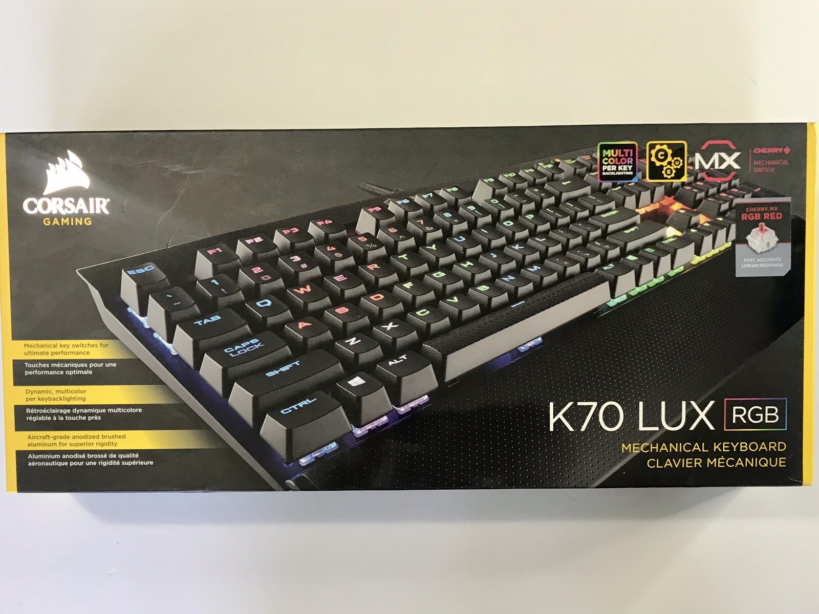 Corsair K70 LUX RGB Mechanical Gaming Keyboard Cherry MX RGB Red ...