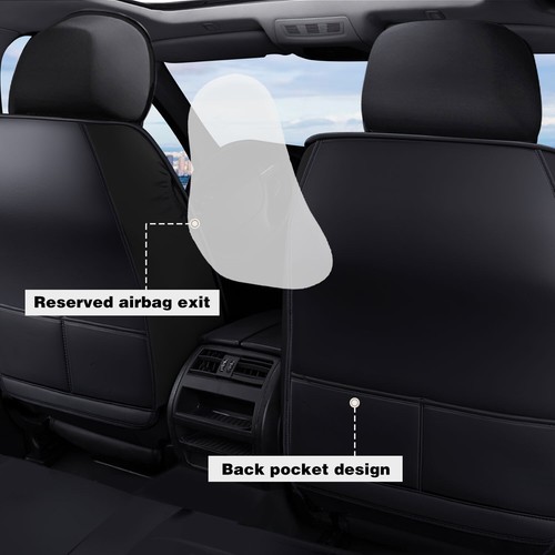 For Honda Full Set Deluxe PU Leather Car Seat Cover 5-Seat Front Rear Protector - Bild 12 von 38