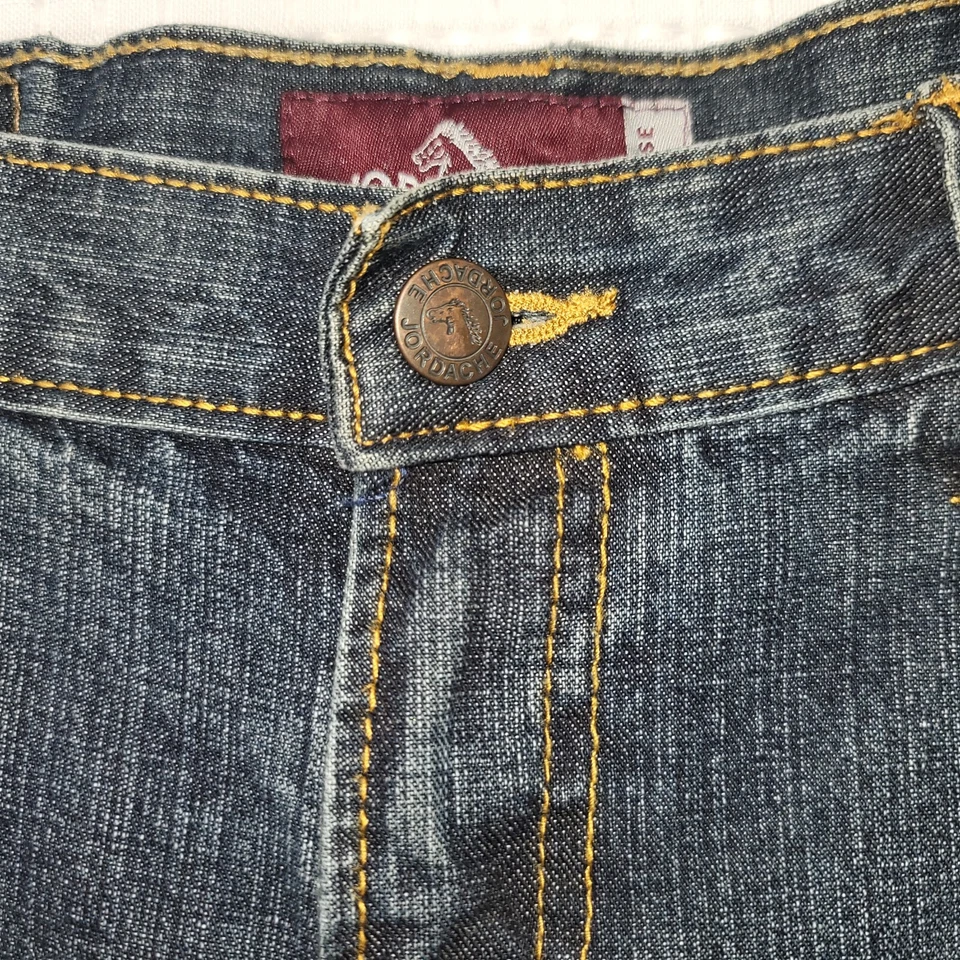 VTG EUC Women's 11/12 Petite JORDACHE Lo-Rise Faded Blue Denim Jeans Logo Tag - Image 4 of 4