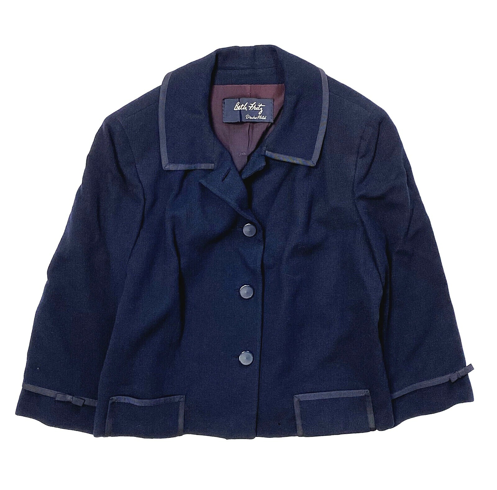 Chaqueta Blazer Uniforme de Servidor Drake Hotel Chicago Años 30 Importante De Colección Rara Roble