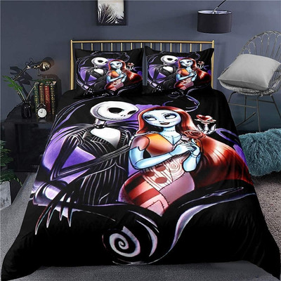 Christmas Bedding Set Valentine'S Day Decor Gifts Present Jack Skellington Sally