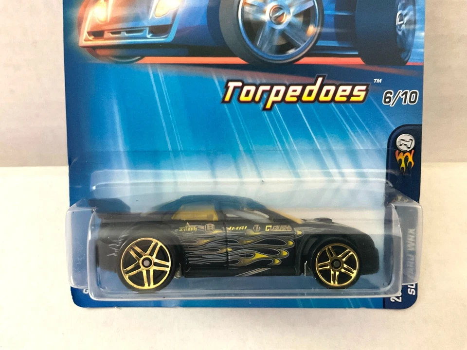 Hot Wheels SUBARU WRX - 2005 primeras ediciones #046 - negro mate, dorado ruedas PR5 Foto 2 de 4