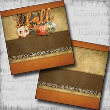 Fall NPM - 2 Premade Scrapbook Pages - EZ Layout 5647