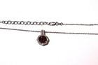 925 Sterling Silver .23ct diamond garnet gemstone pendant necklace 3.9g 16"-18 — photo 9