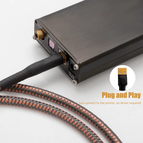 Hifi Audio USB Kabel Dekodierung 4N OFC Kupfer Typ A bis Typ B vergoldeter Stecker - Bild 7 von 23