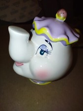 Disney Beauty  the Beast Mrs. Potts Teapot Figurine Porcelain 3.5" Vintage