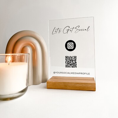 【証明書付】 Steve Hiett 『Avenue e V』 完売品 Personalized Wood Base Desk Table Stand Scan QR Code & Social