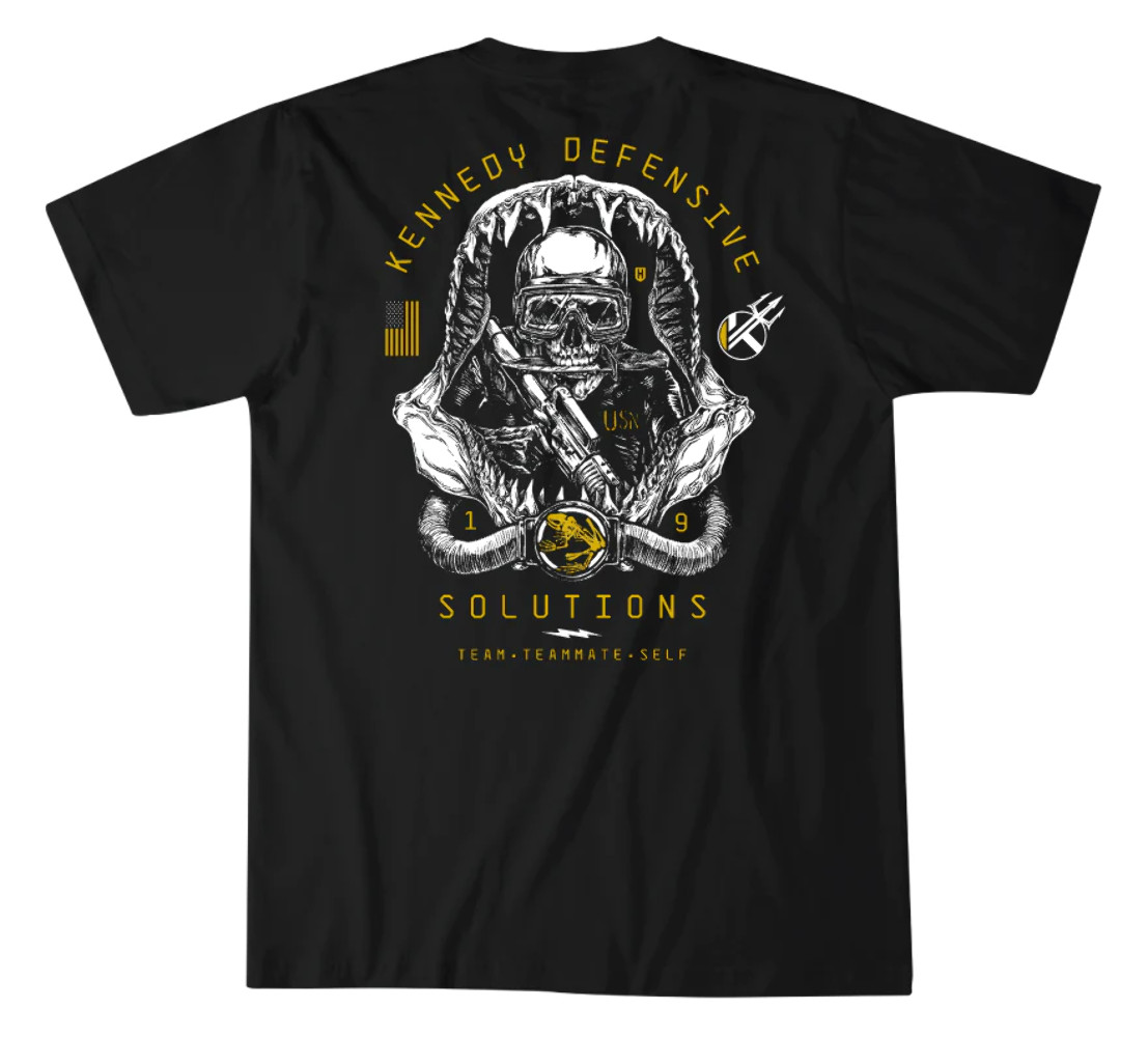 Мужская футболка в стиле гаубицы KENNEDY DEFENSE Military Grunt MFG черная S-4XL