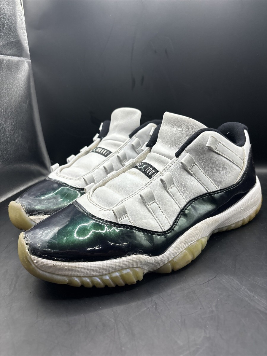 Nike Air Jordan 11 Retro Low White/Black-Emerald Rise 528895-145