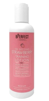 BPERFECT COSMETICS 10 SEKUNDEN ERDBEERBRÄUNUNGSLOTION 200ml MEDIUM NEU VERSIEGELT