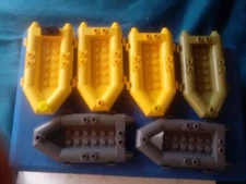 6 LEGO Boat Raft Yellow /gray/ green /Genuine 30086c01 EXCELLENT REPLACEMENT