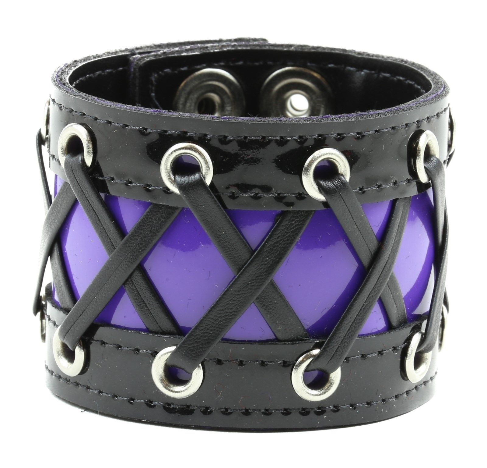 Cyber Goth Corset Lace Punk Rockabilly Wrist Cuff Bracelet-image