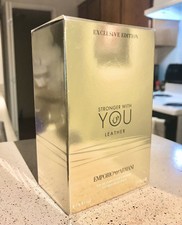 emporio armani stronger with you in leather
