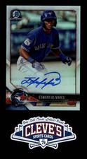 2018 BOWMAN CHROME EDWARD OLIVARES AUTO 336/499 REFRACTOR TORONTO BLUE JAYS