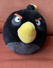 Angry Birds Black Bomb Plush 8" Stuffed Animal Rovio 2010 Commonwealth Pillow