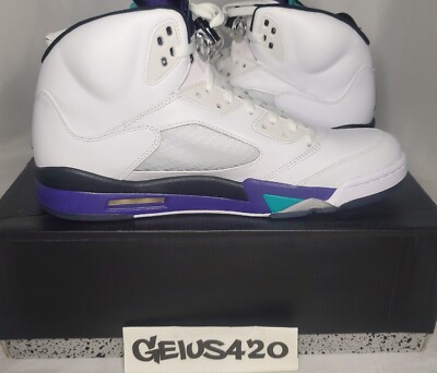Size 13 - Jordan 5 (V) Retro Grape DS 136027-108 white purple
