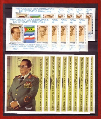 Sao Tome & Principe - Lot - 20 blocks (2x10 pcs) - JOSIP BROZ TITO
