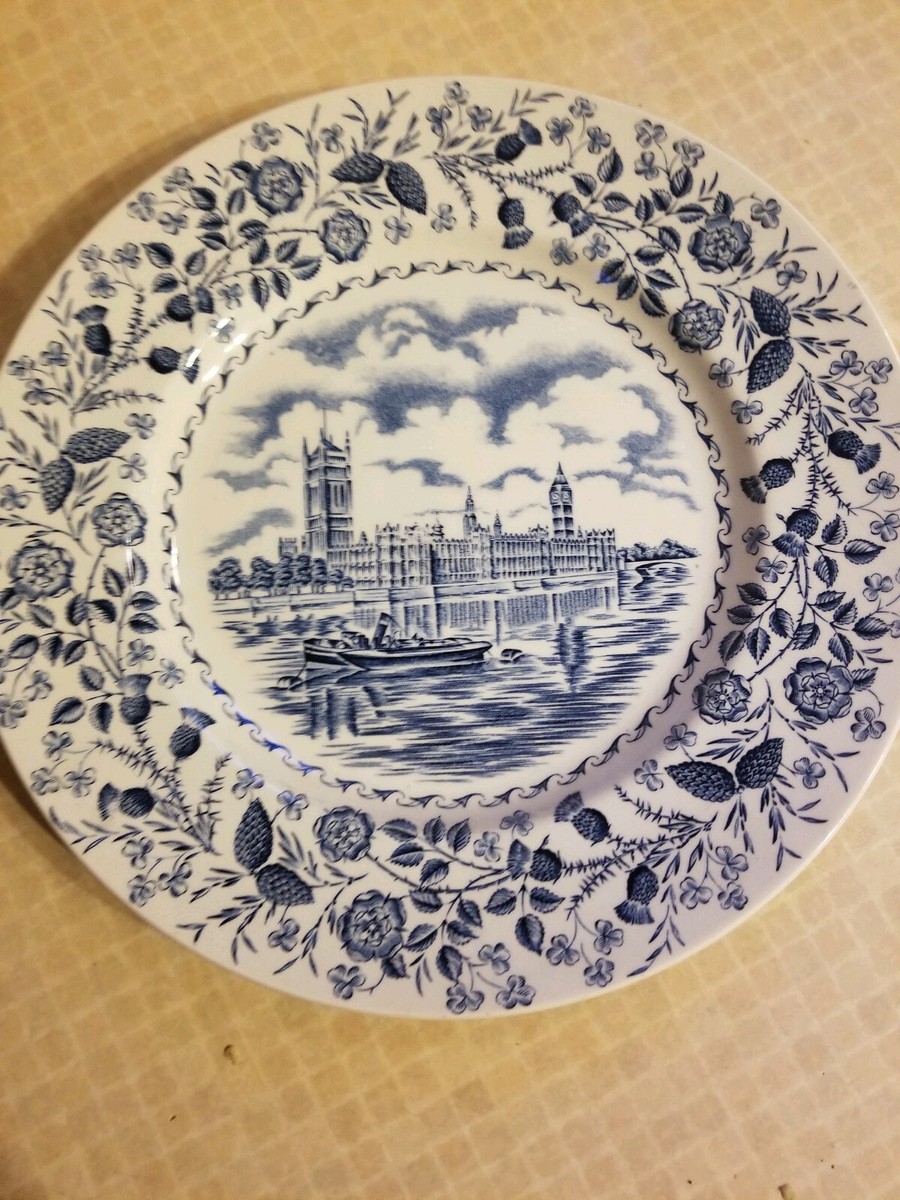 staffordshire England希少ヴィンテージモデル Vintage Staffordshire China Plate Of Scenes Of England | eBay