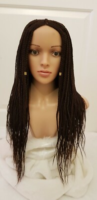  4'' mal 4'' Verschluss-Ghana Weben-geflochtene Perücke-Sommerstil-Lace Front-schwarze Perücke