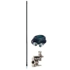 Aries Technology 10804 2' Mirror Mount CB Radio Antenna Kit 500W - Black