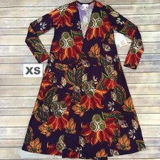 XS SARAH Cardigan LuLaRoe MULTICOLOR FLORAL on PURPLE; Sizes 00-4 Duster Sweater