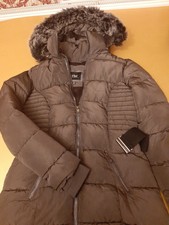 Ymi Womens/girls Grey Jacket Hooded With Faux Fur Trim  Size S  Used 