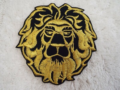 Golden Lion Head Embroidery Iron-on Patch (E33S-E9L)