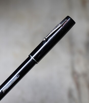 Stylo Plume Waterman Ancien N°3 Résine Noire - Plume En Or Massif 18 Carats, Système à Levier, Occasion