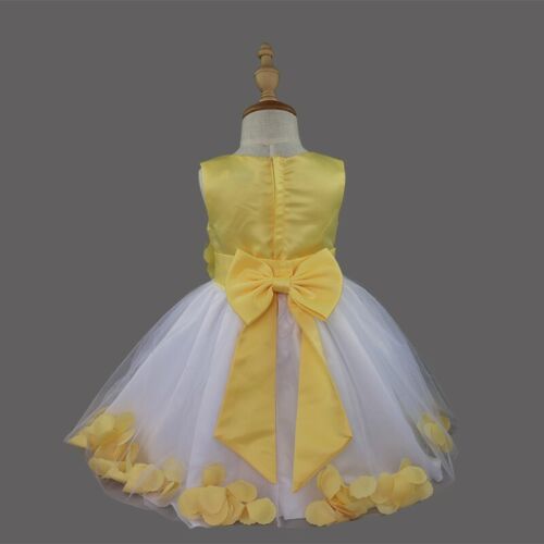 Kids Flower Girls Dress Bowknot Wedding Baptism Christening Tutu Dresses Gown - Picture 71 of 132