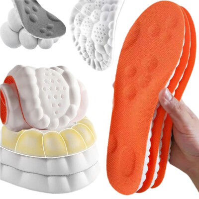 1/2/4Pairs 4D Memory Cloud Technology Insole Super Soft Ultra Comfort Foam Sport