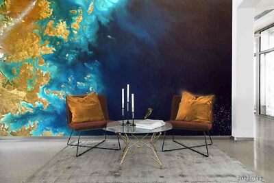 3D Blue Marble Texture Self-adhesive Removable Wallpaper Murals Wall 31