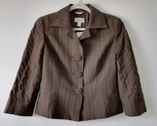 Talbots Women's Brown Blazer Lightweiught Size 6 New Without Tag Italy Made