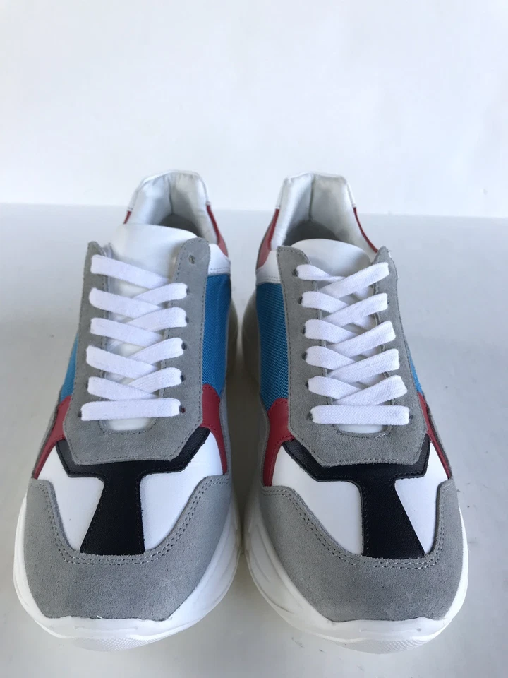 Steve Madden Memory Sneaker Multi White Blue Suede Red Grey Leat - Image 4 of 4