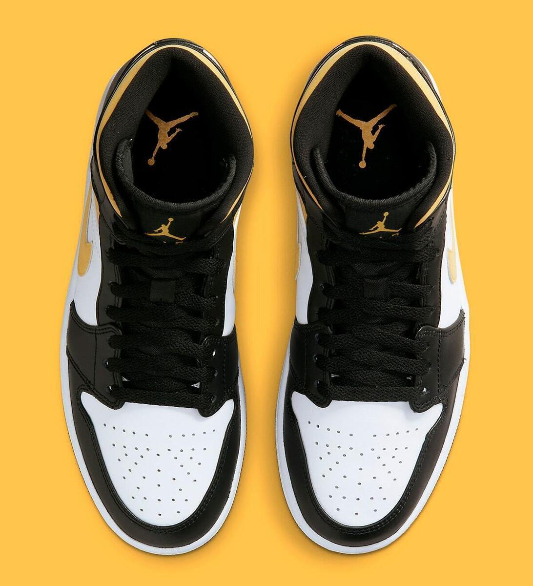 Nike Air Jordan 1 Retro Mid White Pollen Black 554724-177 Nike Air Jordan 1 Retro Mid White Pollen Black 554724-177