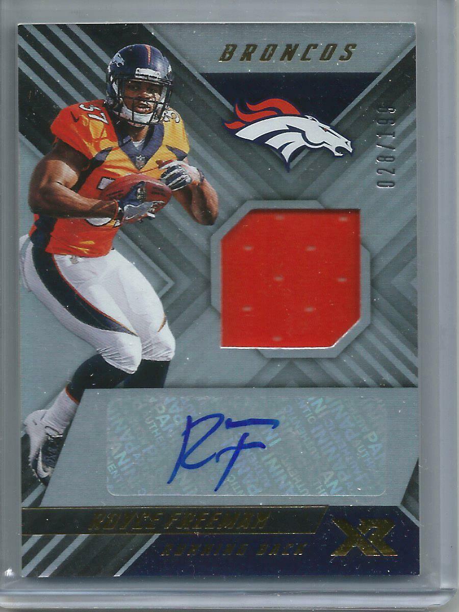 ロイス　オートグラフ Royce Freeman 2018 Panini Xr Autograph Game Used Jersey