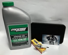 Polaris Outlaw Sportsman 90 110 Full Synthetic Oil Change Filter NGK Tune Up Kit