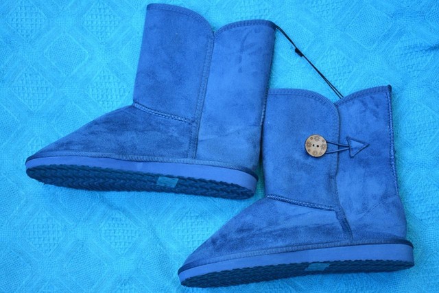 blue ugg style boots