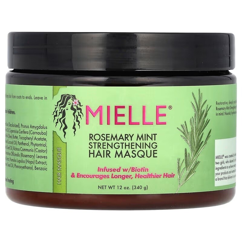 Masque romarin et menthe Mielle de 340 g pour le soin capillaire fortifiant