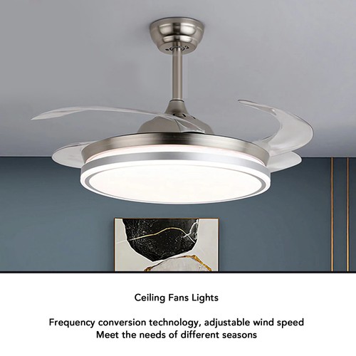 YA Ceiling Fan With Lights 4 Blades 42inch Variable Frequency Remote Control LED - Picture 5 of 23