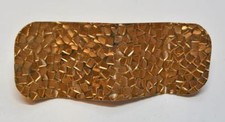Vintage Goldtone Textured Hair Brooch Barrette Clip Marked Made in France