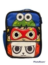 Brand New Ryan's World Vinyl Zippered School Lunch Box Ryan Panda & Gus New YT