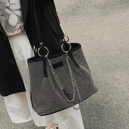 Bucket Bag Damen Schultertasche Trendy Achseltasche Handtasche Geldbeutel Bolsa - Bild 6 von 19