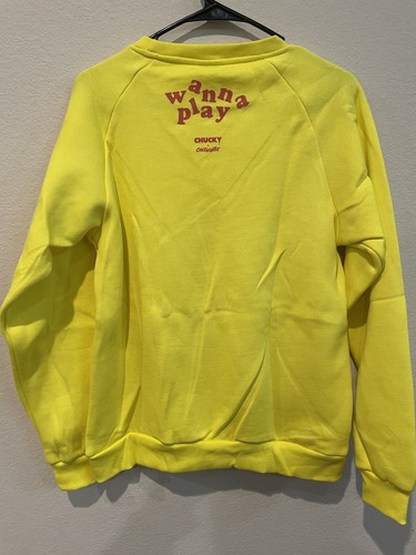Chucky The Killer Puppe Good Boy gelb Herren Langarm Pullover Größe Small - Bild 2 von 4