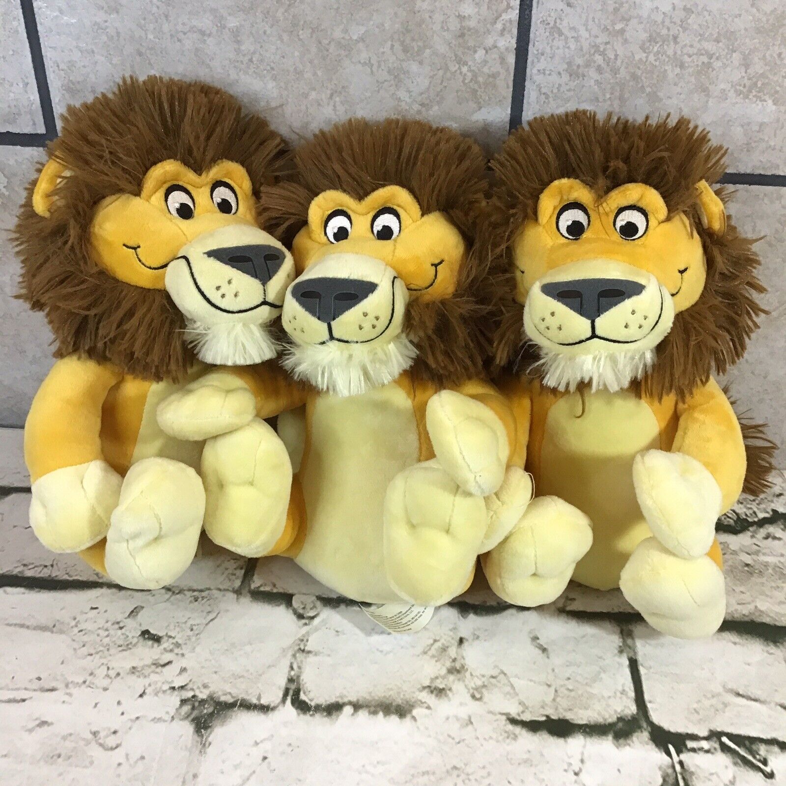 Carnivores Lion Plush Lot Of 3 Matching All The Same Kohls Cares Stuffed  Animals | eBay