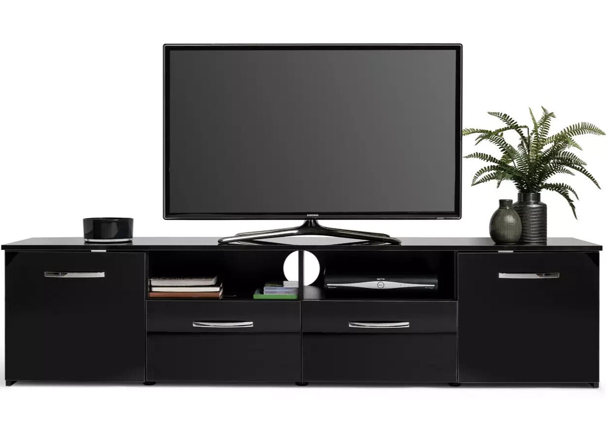 Hayward 2 Door TV Unit White Gloss eBay